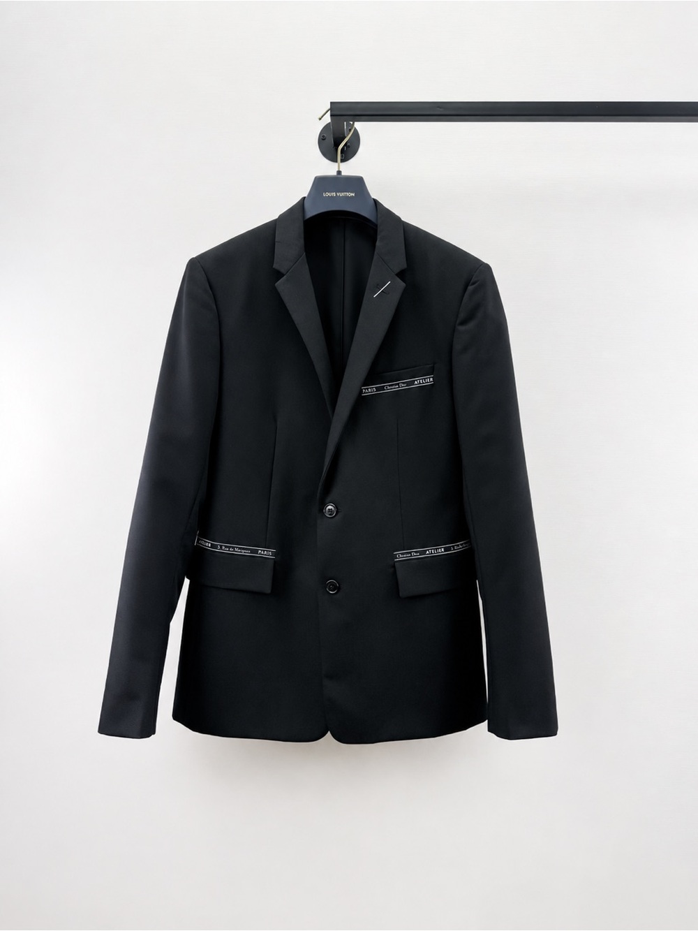 Dior Black Two-Button Blazer with Subtle Trim